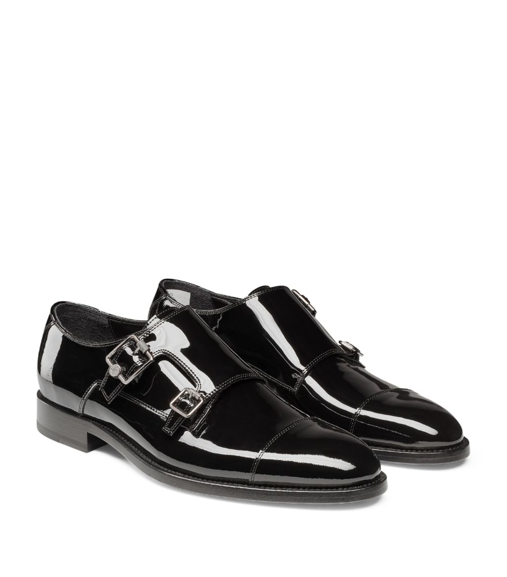 Jimmy Choo Jimmy Choo Finnion Monk Strap Leather Shoes