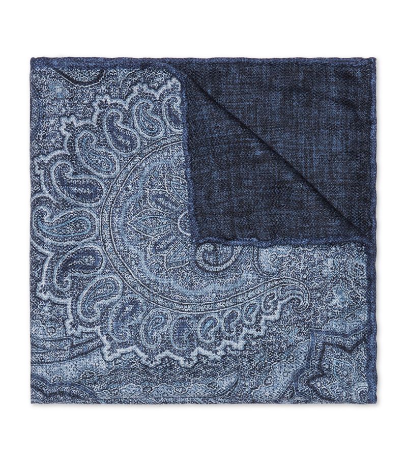 Brunello Cucinelli Brunello Cucinelli Silk Paisley Pocket Square