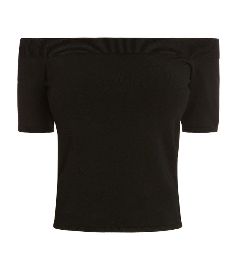 Alexander McQueen Alexander Mcqueen Knitted Off-The-Shoulder Top