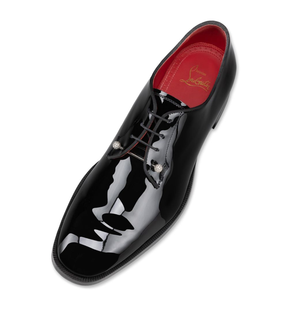 Christian Louboutin Christian Louboutin Leather Embellished Chambeliss Derby Shoes