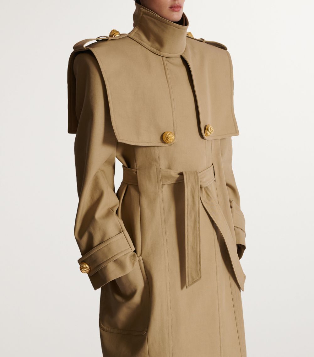 Balmain Balmain Water-Repellent Belted Trench Coat