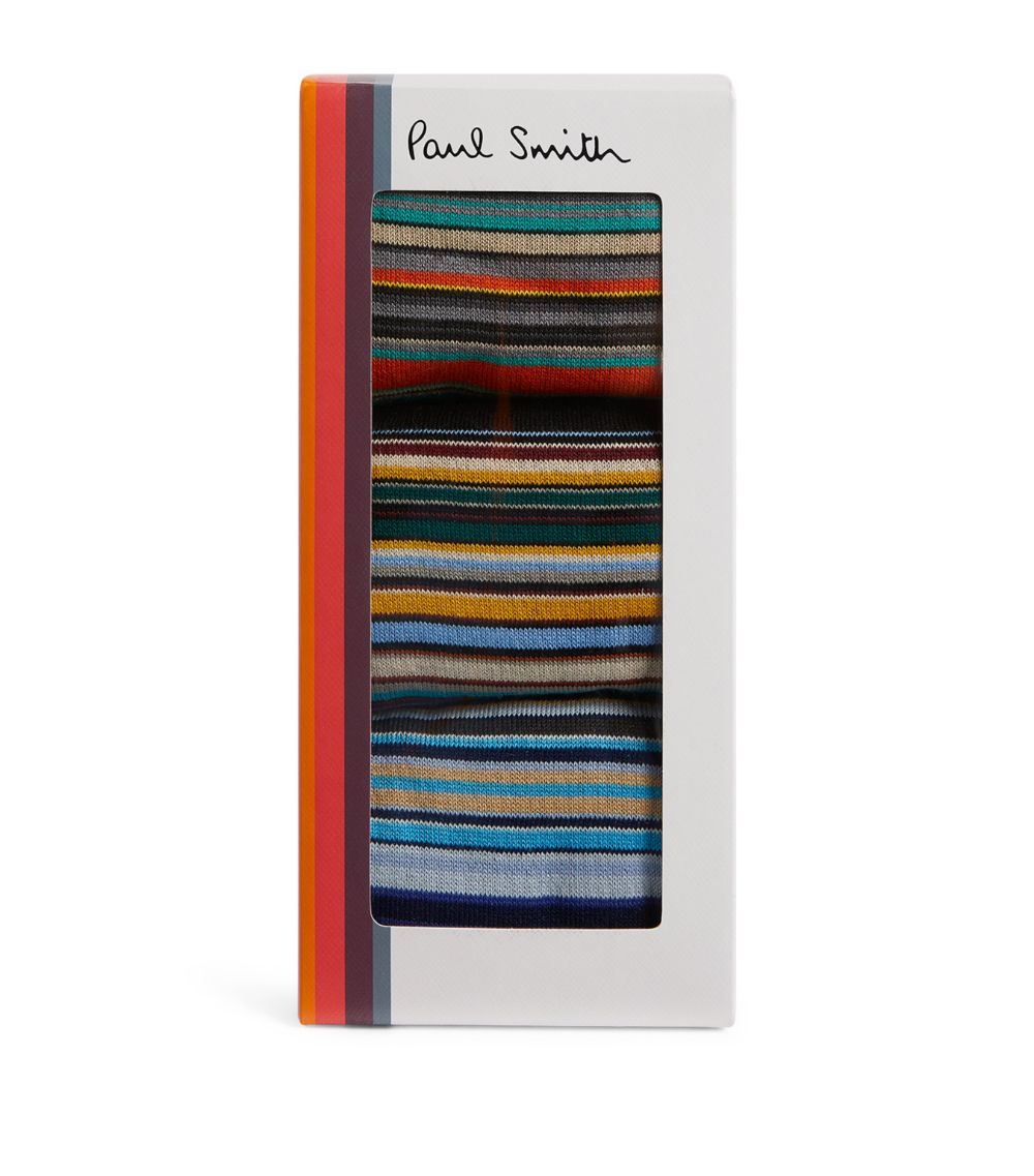 Paul Smith Paul Smith Cotton-Blend Signature Striped Socks (Pack Of 3)