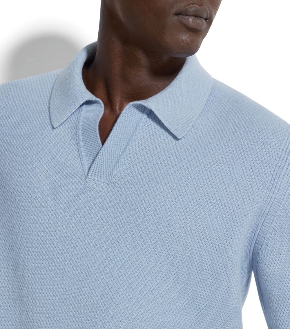 zegna Zegna Mélange Oasi Cashmere Polo Shirt