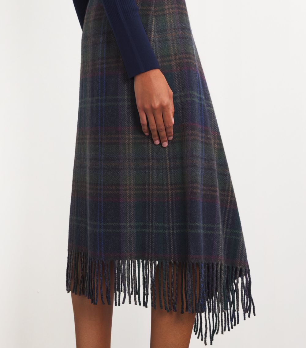 Polo Ralph Lauren Polo Ralph Lauren Wool-Blend Plaid Midi Skirt