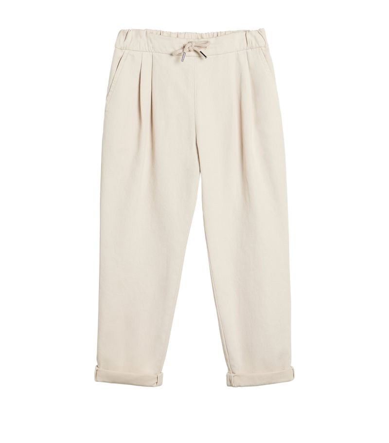 Brunello Cucinelli Kids Brunello Cucinelli Kids Cotton Pleated Trousers