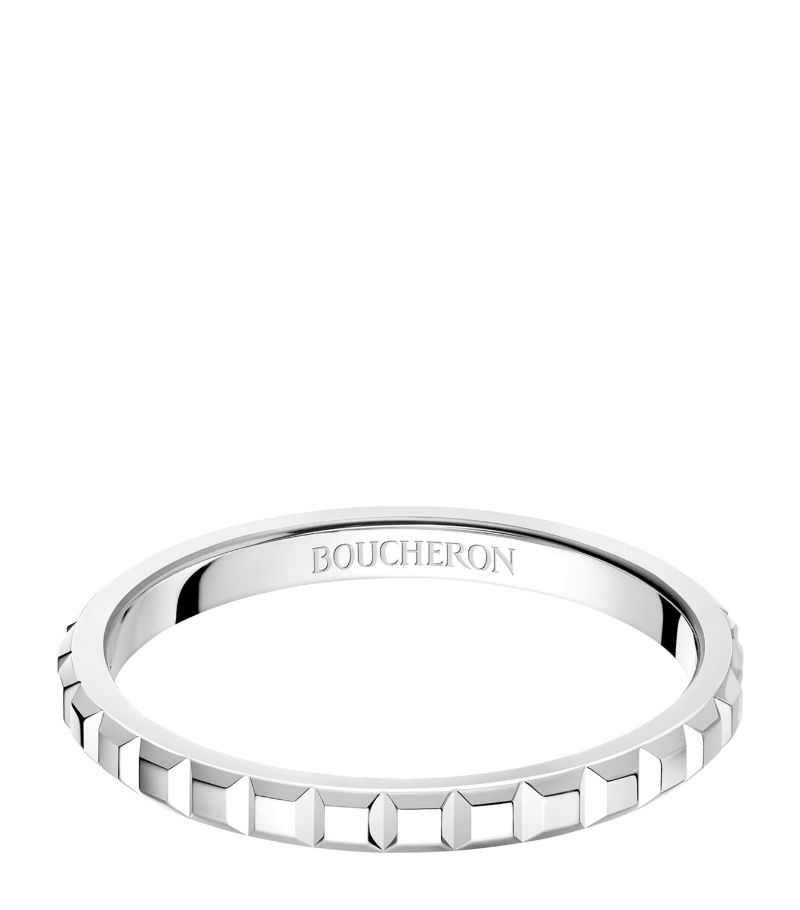 Boucheron Boucheron Mini Platinum Clou De Paris Wedding Band