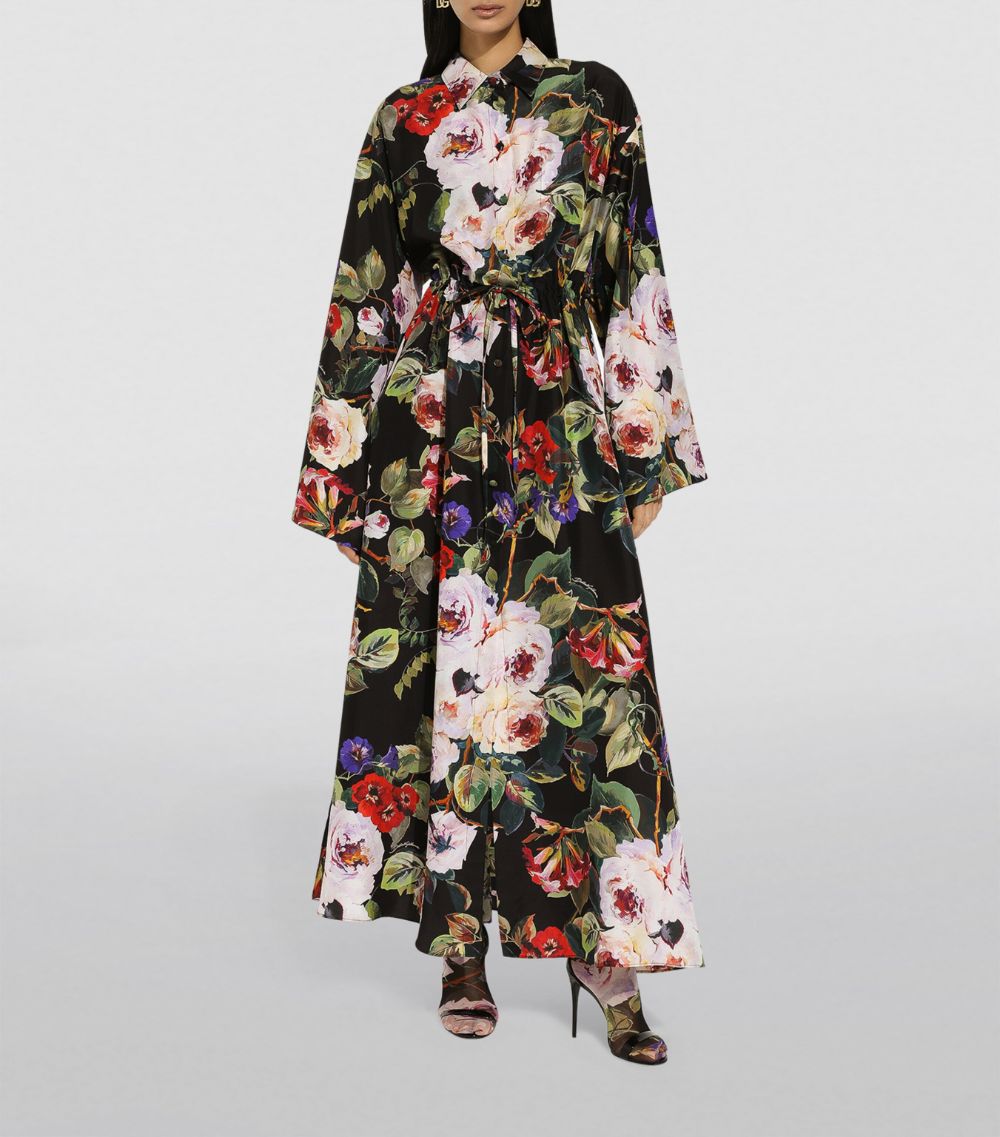 Dolce & Gabbana Dolce & Gabbana Silk Floral Shirt Dress