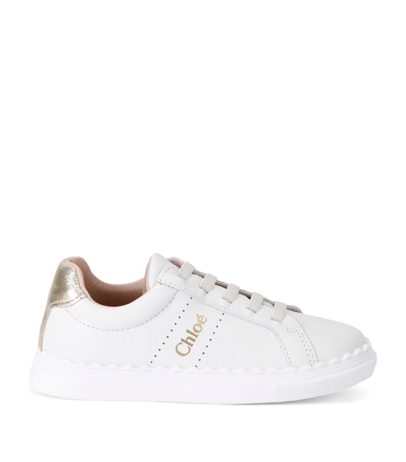 Chloé Kids Chloé Kids Leather Logo Sneakers