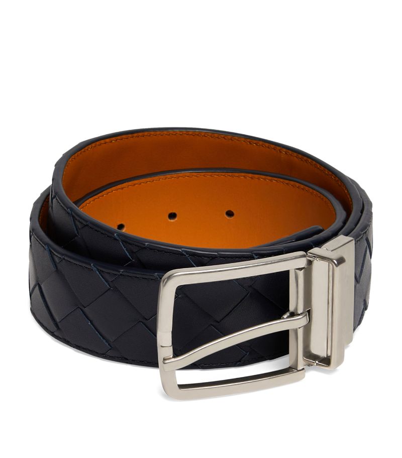 Bottega Veneta Bottega Veneta Leather Reversible Intrecciato Belt