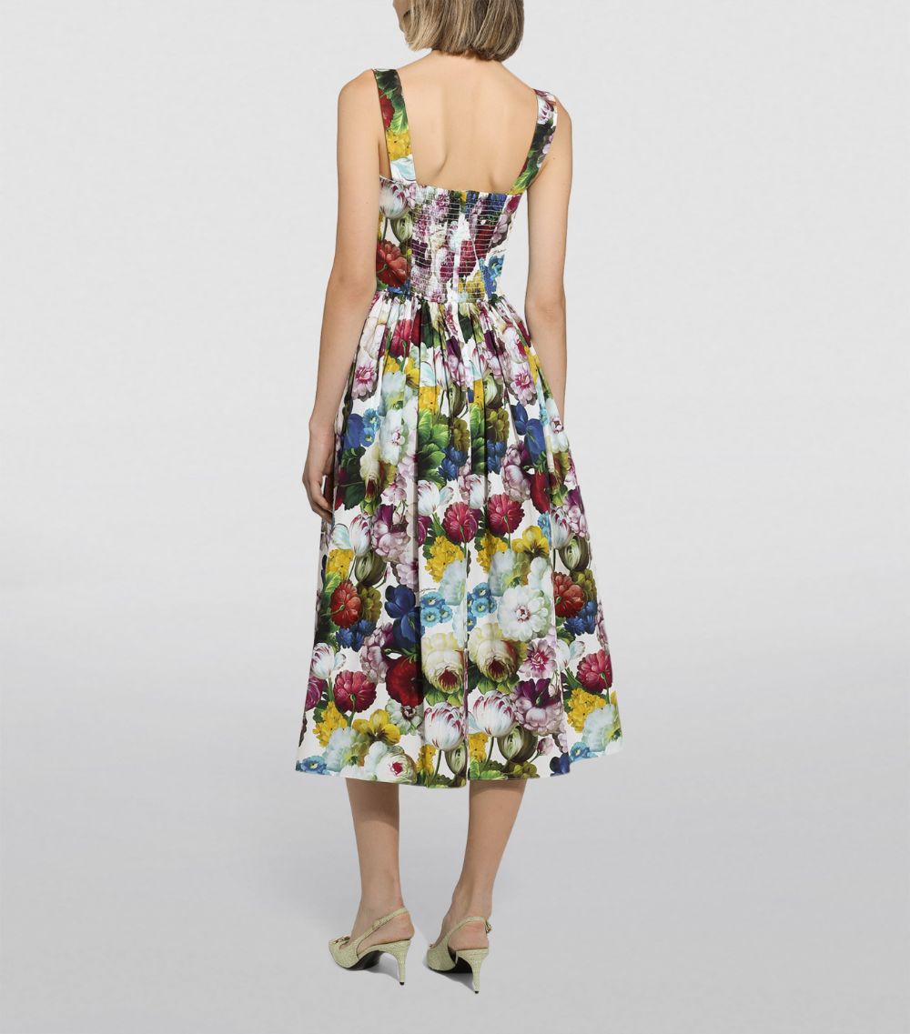 Dolce & Gabbana Dolce & Gabbana Silk-Blend Floral-Print Sleeveless Midi Dress