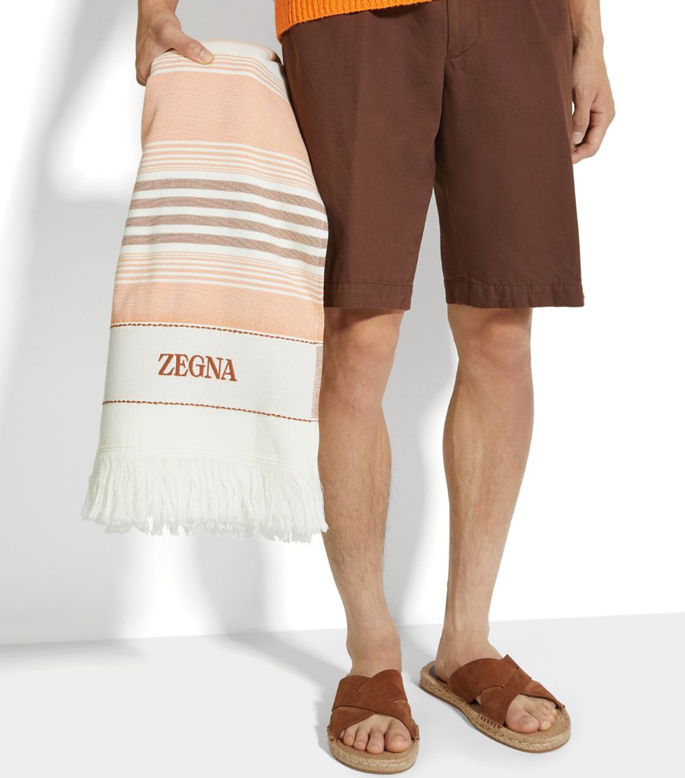 zegna Zegna Striped Beach Towel