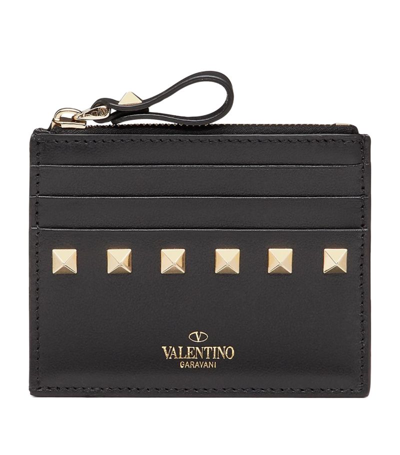 VALENTINO GARAVANI Valentino Garavani Leather Rockstud Coin And Card Holder