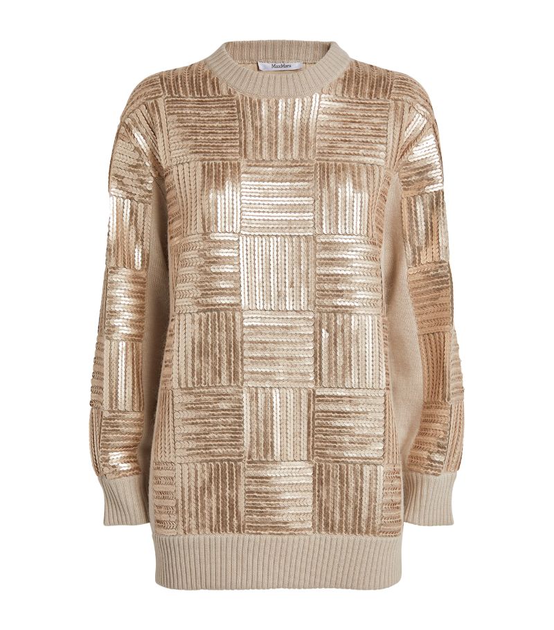 Max Mara Max Mara Virgin Wool Embellished Sweater