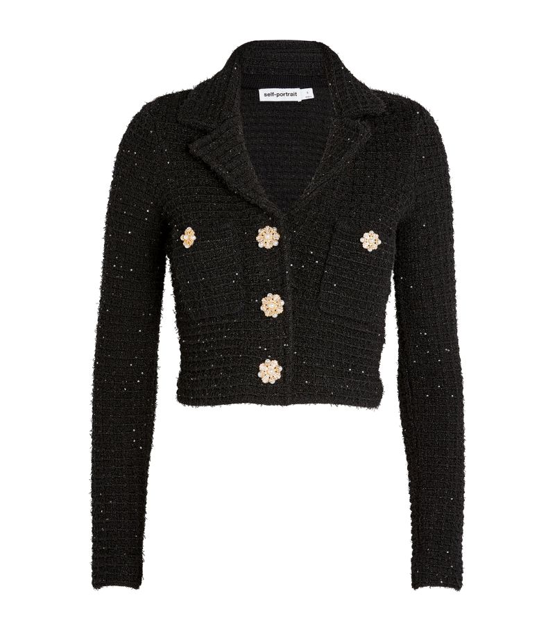 Self-Portrait Self-Portrait Tweed Cropped Jacket