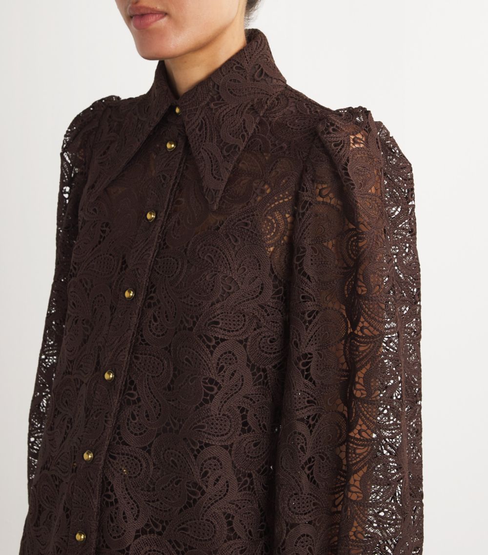 Zimmermann Zimmermann Lace Balloon-Sleeve Blouse