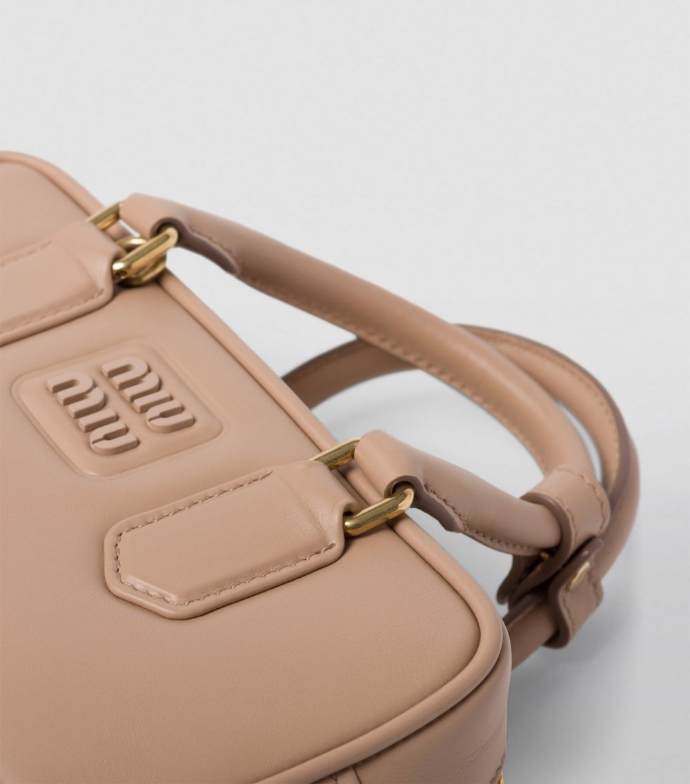 Miu Miu Miu Miu Mini Nappa Leather Arcadie Top-Handle Bag