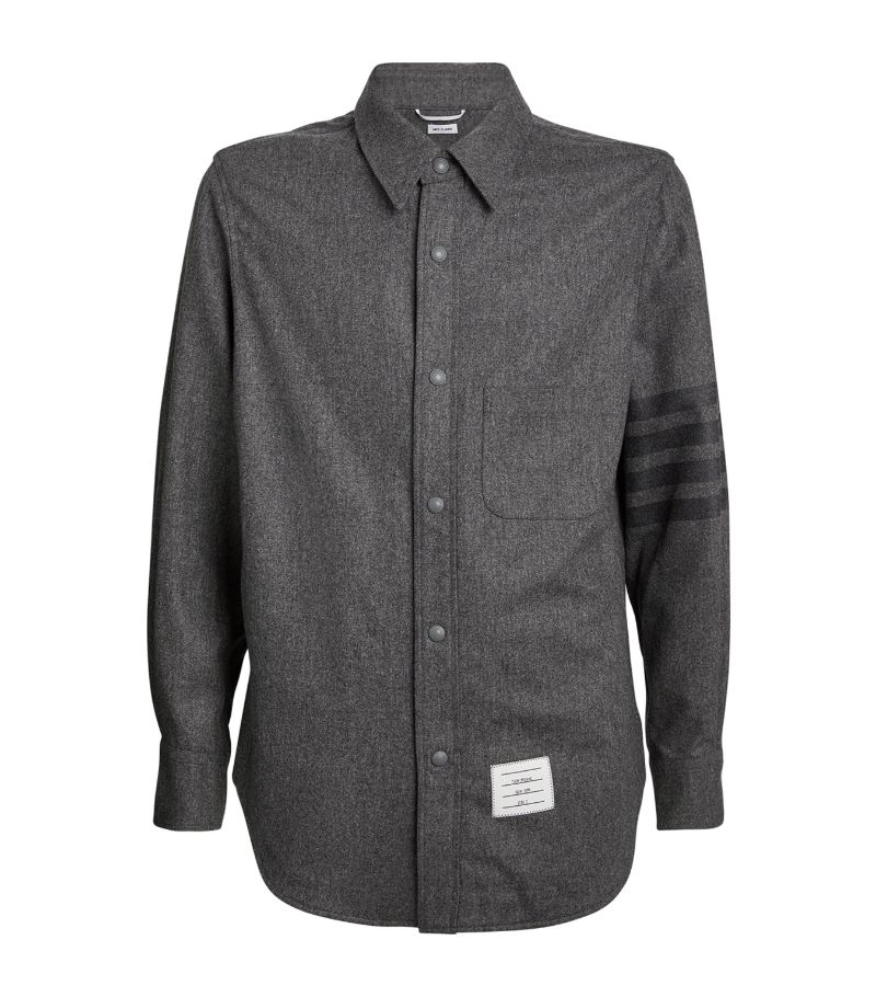 Thom Browne Thom Browne Wool-Cashmere 4-Bar Overshirt