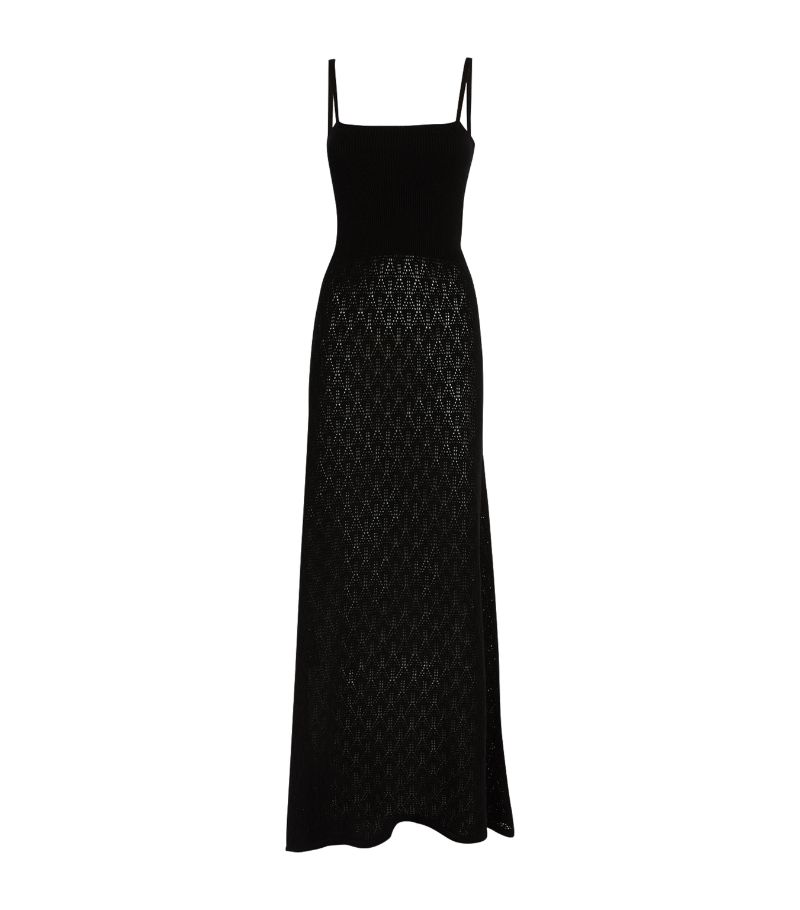 Barrie Barrie Cashmere Diamond-Knit Maxi Dress