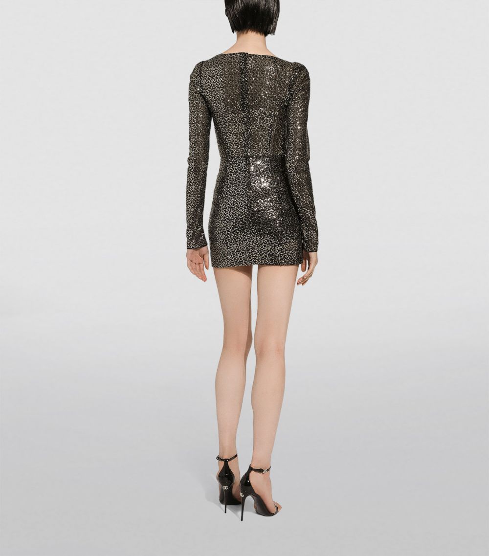 Dolce & Gabbana Dolce & Gabbana Sequin-Embellished Corset Mini Dress