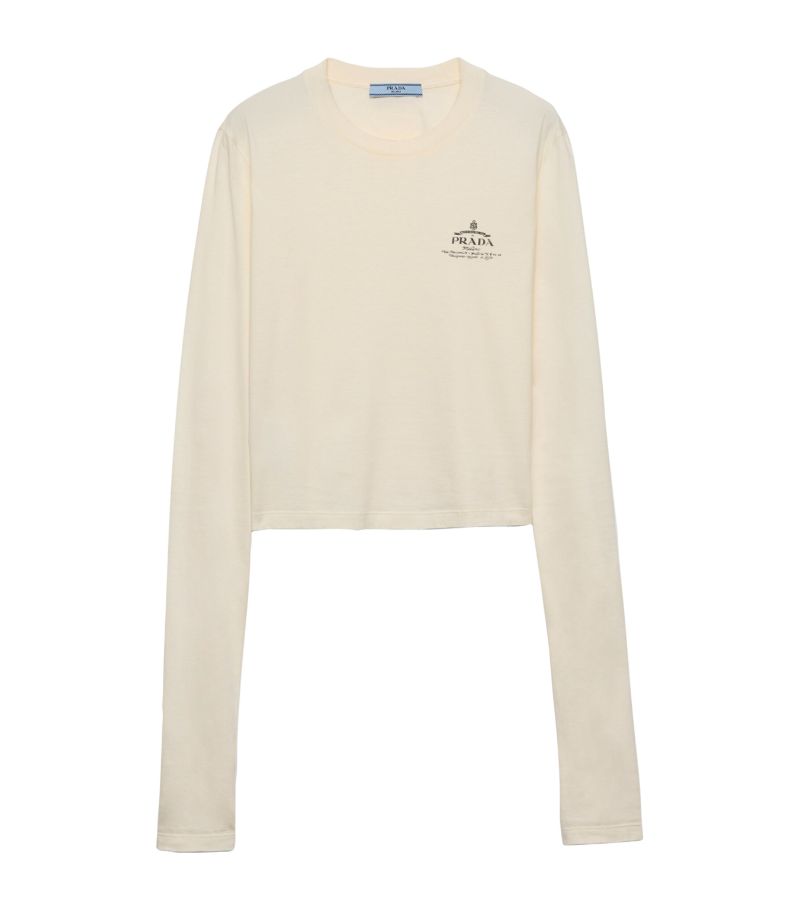 Prada Prada Long-Sleeve Logo T-Shirt