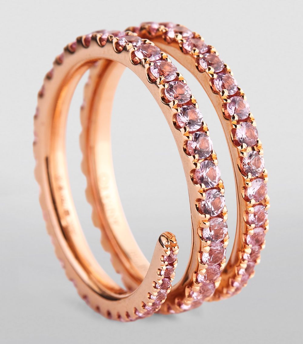 Anita Ko Anita Ko Rose Gold And Pink Sapphire Coil Ring