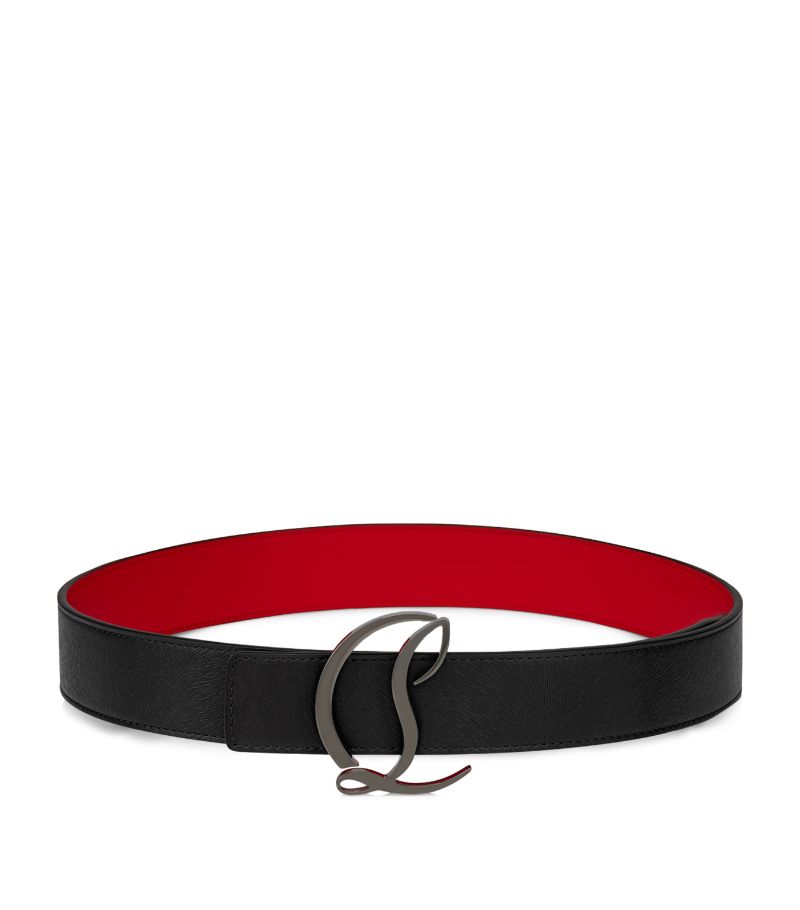 Christian Louboutin Christian Louboutin CL Logo Leather Belt