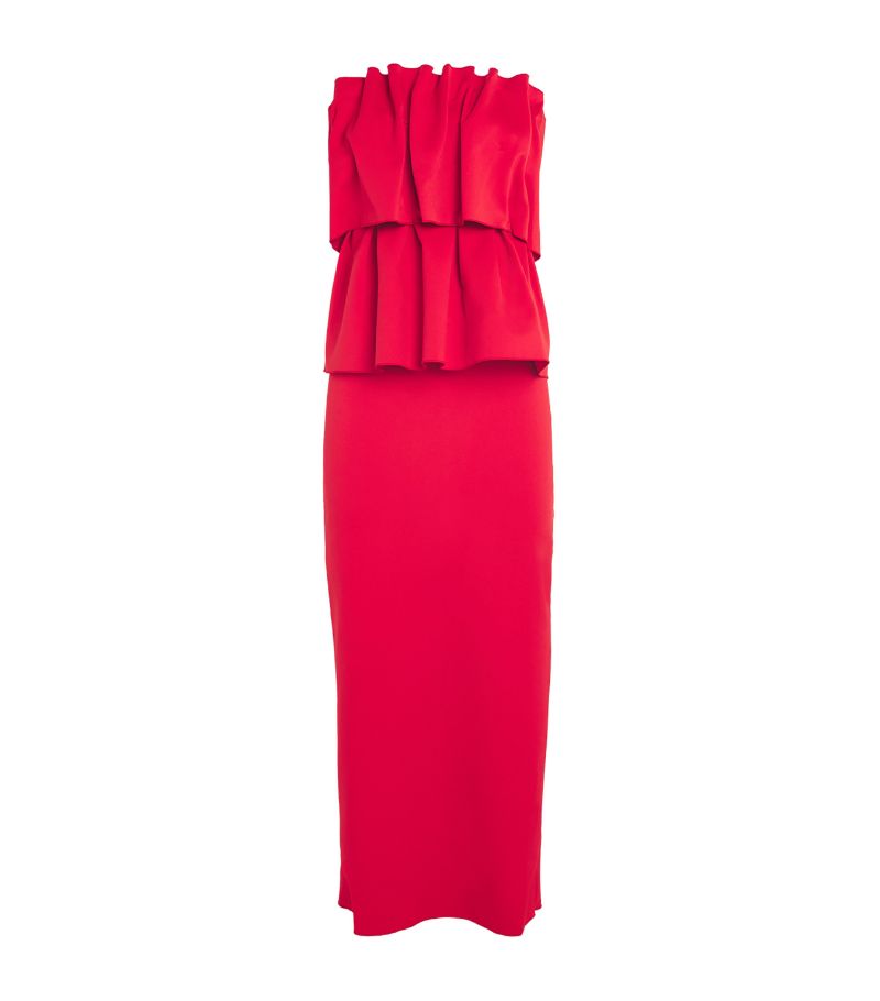  House Of Dagmar Ruched-Bodice Midi Dress