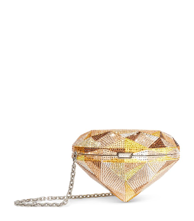 Judith Leiber Judith Leiber Embellished Diamond Canary Clutch Bag