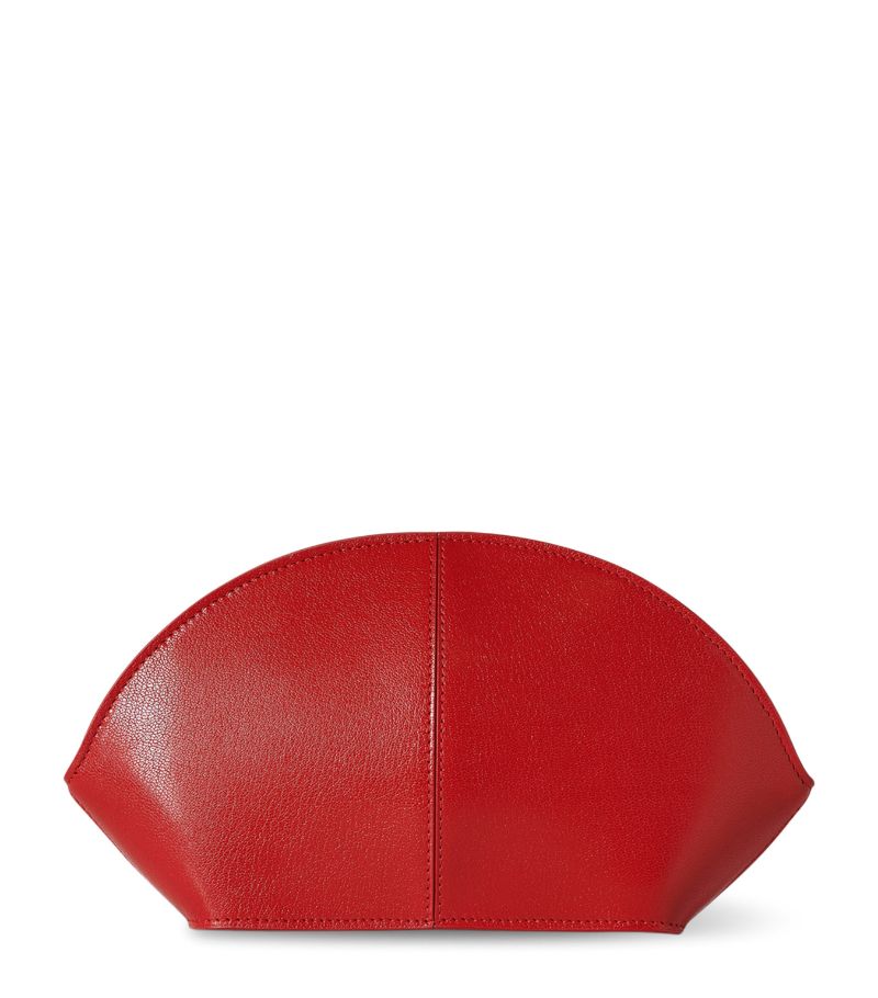 The Row The Row Small Leather Mel Clutch Bag