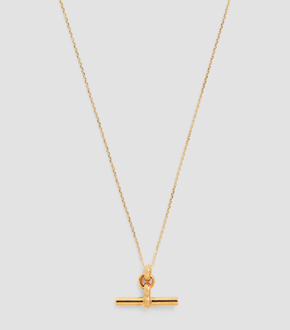 Tilly Sveaas Tilly Sveaas Yellow Gold-Plated T-Bar Trace Chain Necklace