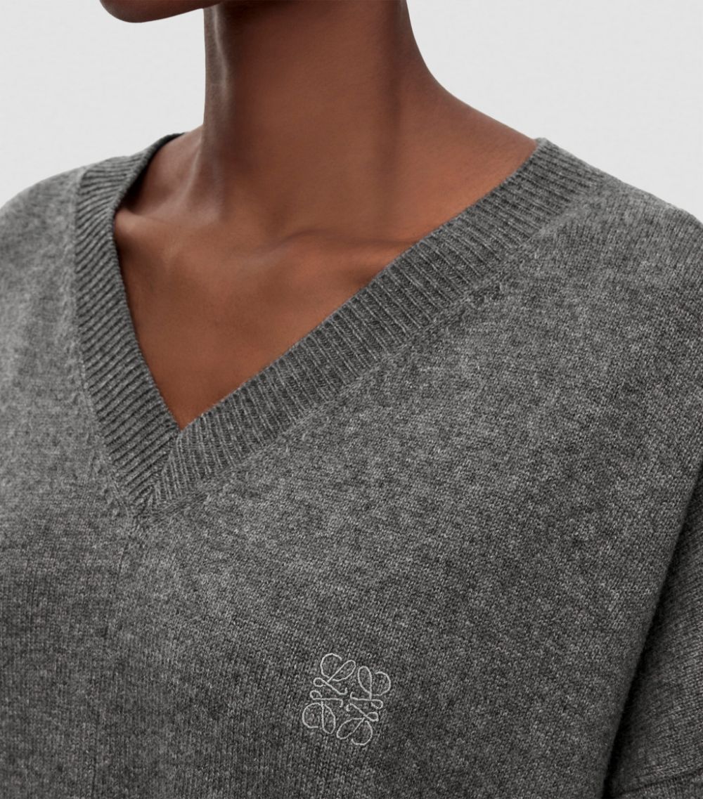 Loewe LOEWE Cashmere Anagram Asymmetric Sweater