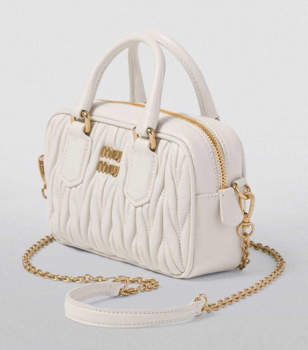 Miu Miu Miu Miu Mini Matelassé Leather Arcadie Top-Handle Bag