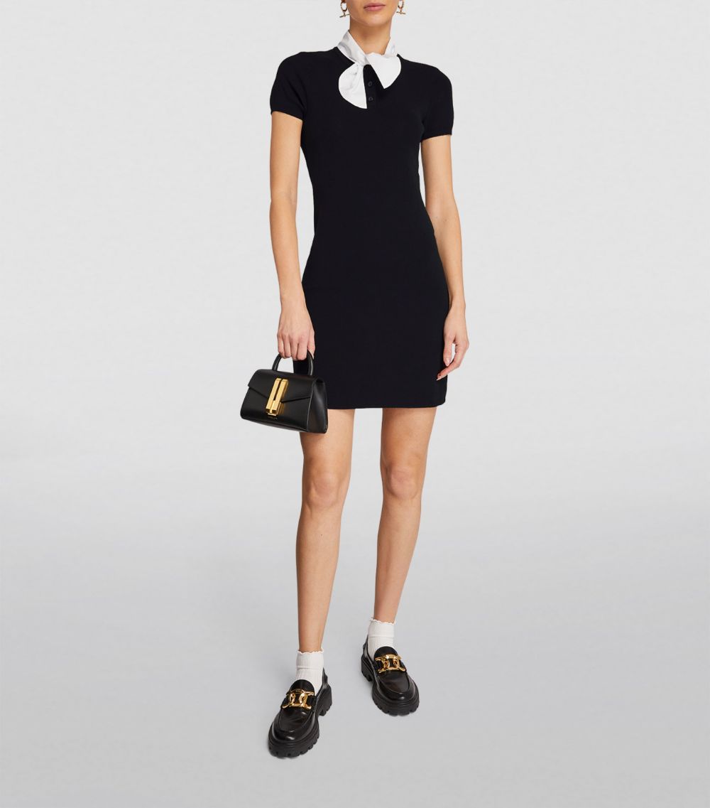  Claudie Pierlot Collar-Detail Mini Dress