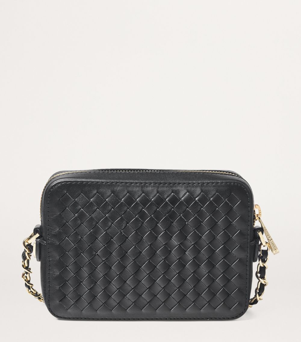  Aspinal Of London Leather Woven Milly Cross-Body Bag