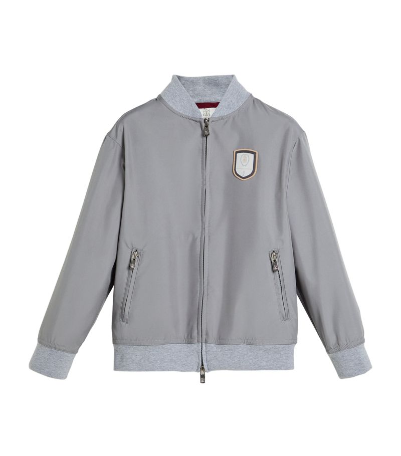 Brunello Cucinelli Kids Brunello Cucinelli Kids Nylon Logo-Patch Sweatshirt (4-12+ Years)