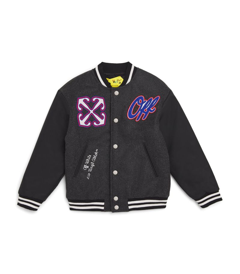 Off-White Kids Off-White Kids Patch Varsity Baseball Jacket (4-12 Years)