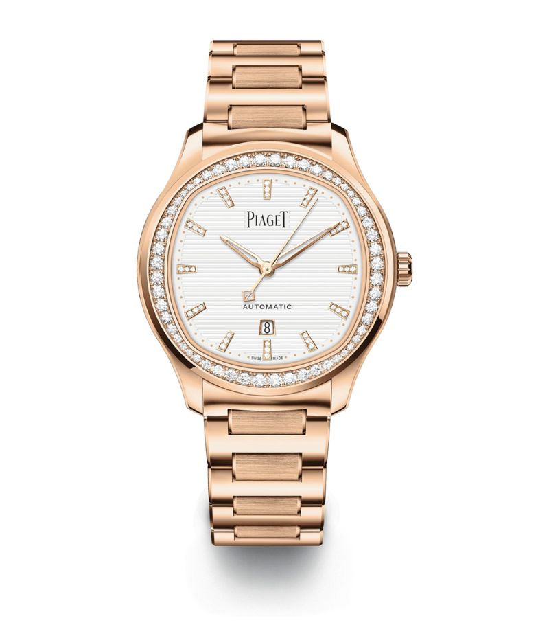 Piaget Piaget Rose Gold And Diamond Polo Date Watch 36Mm