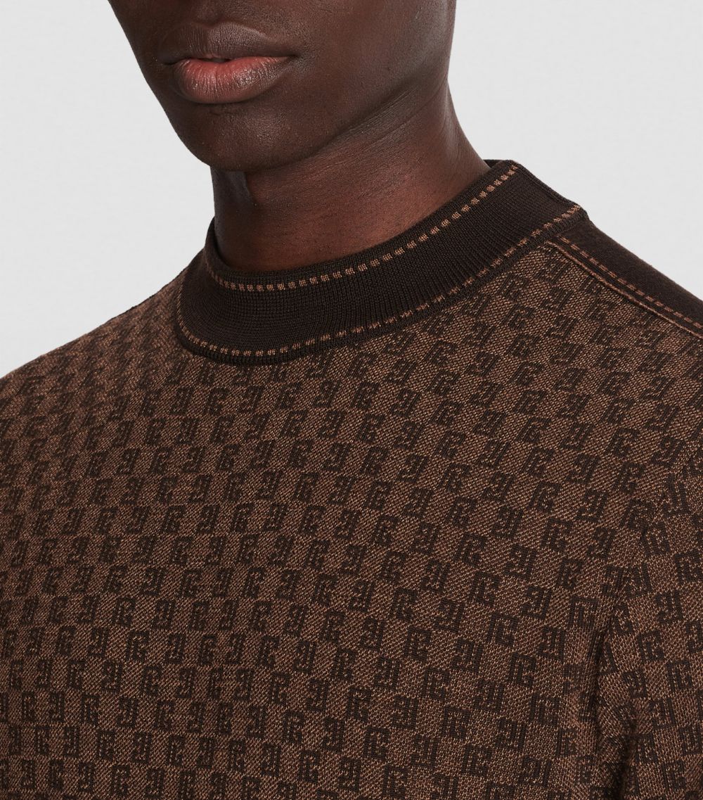 Balmain Balmain Mini Monogram Jacquard Sweater