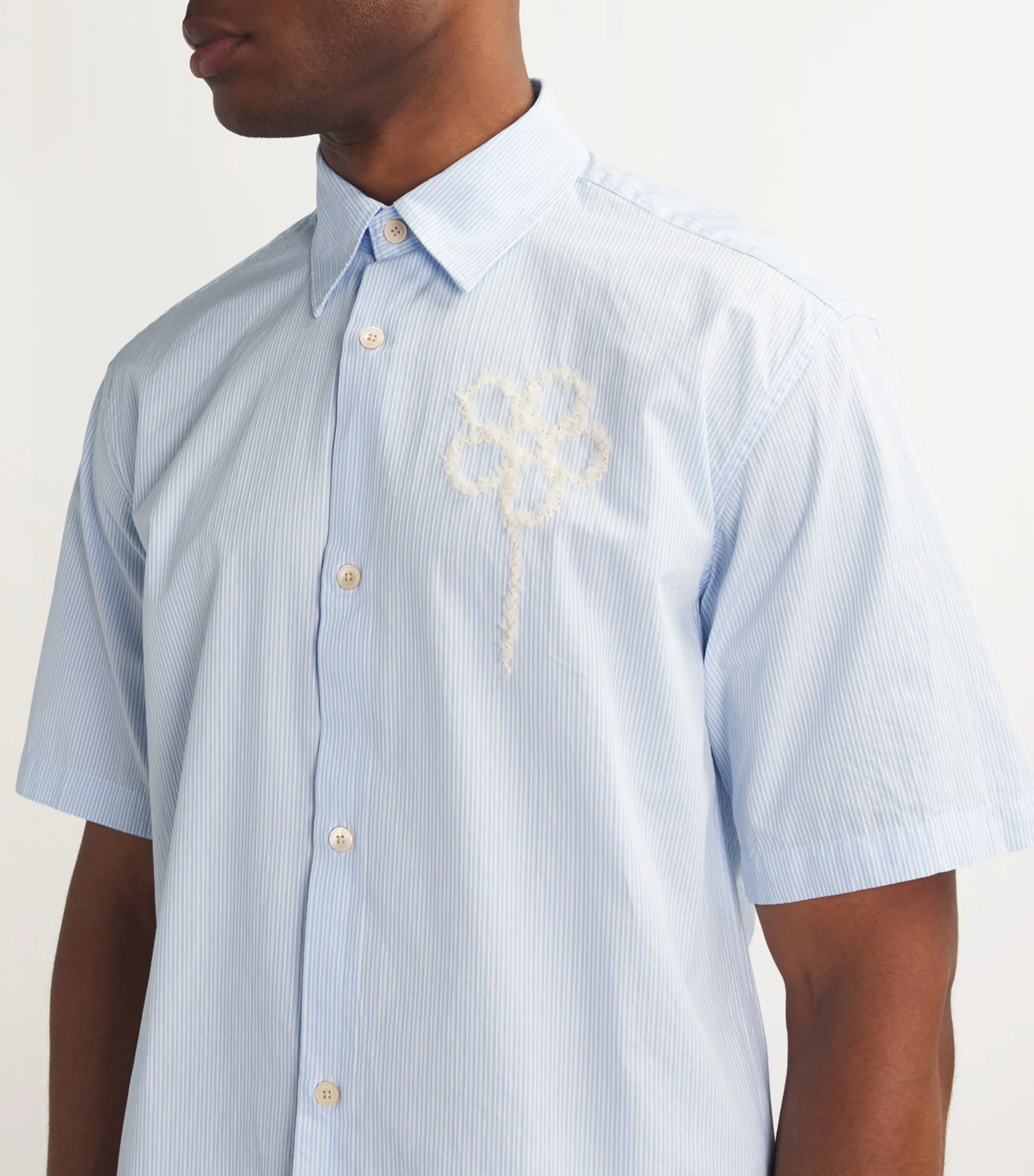 Nn07 NN07 Flower-Appliqué Shirt