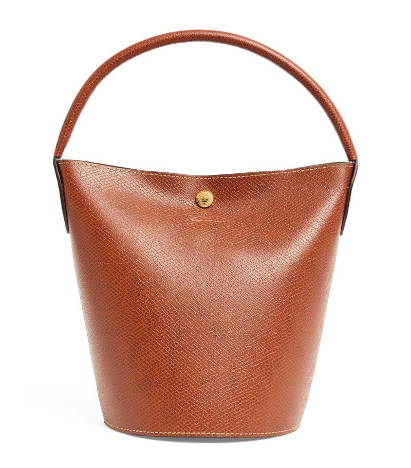  Longchamp Small Leather Épure Bucket Bag