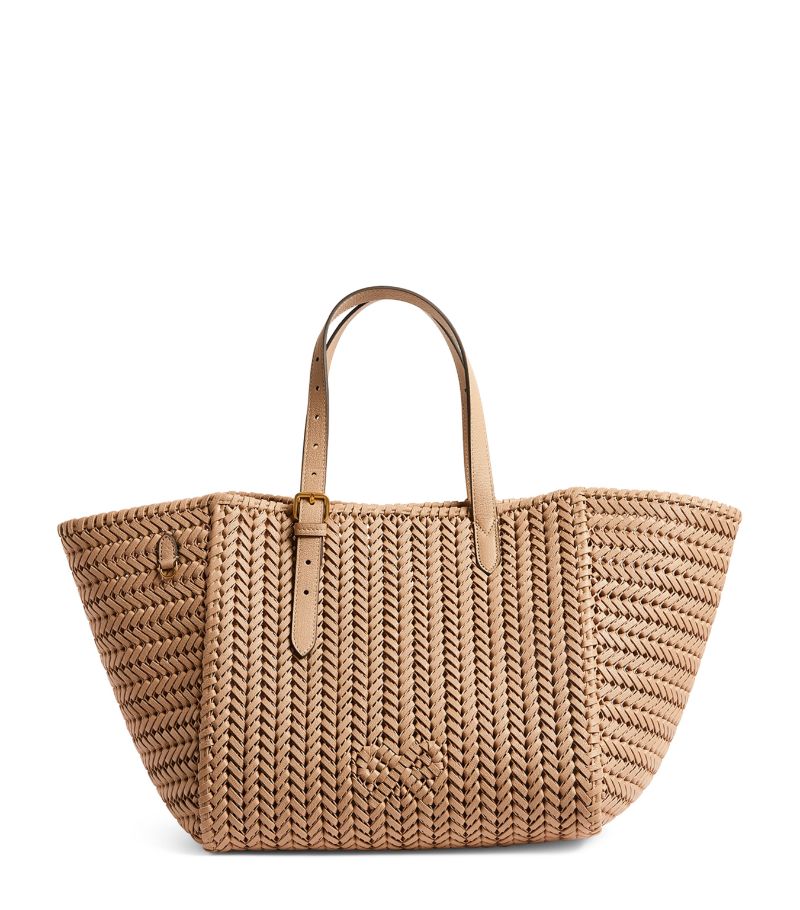 Anya Hindmarch Anya Hindmarch Leather Woven Neeson Tote Bag