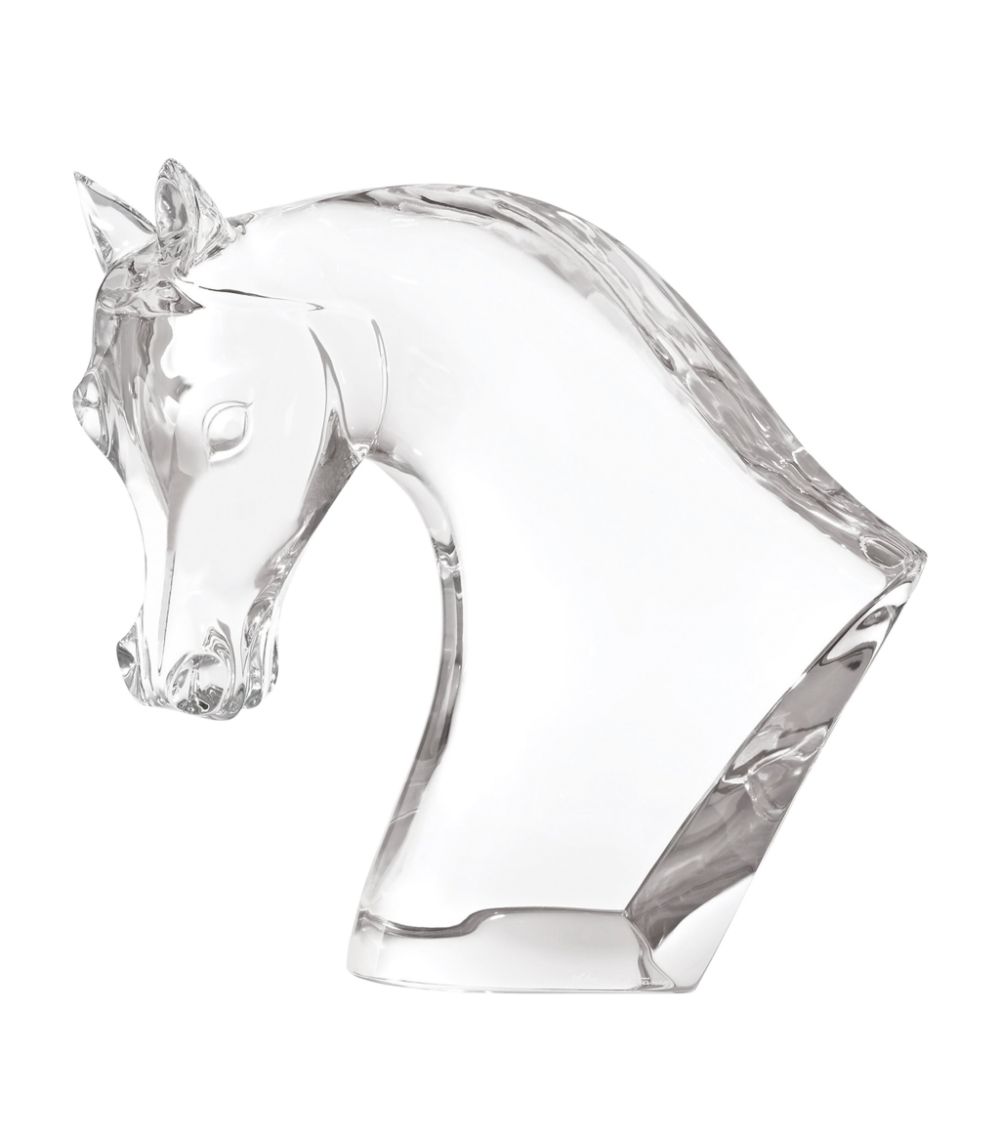 Lalique Lalique Crystal Horse Head Sculpture
