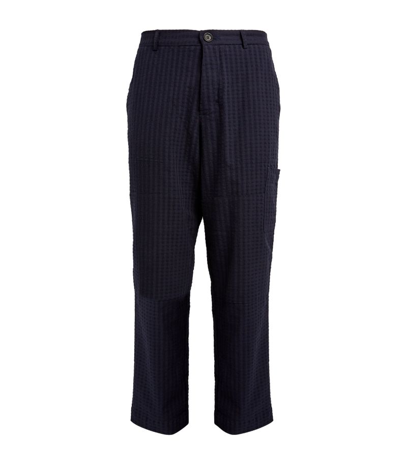 Oliver Spencer Oliver Spencer Stretch-Cotton Seersucker Trousers