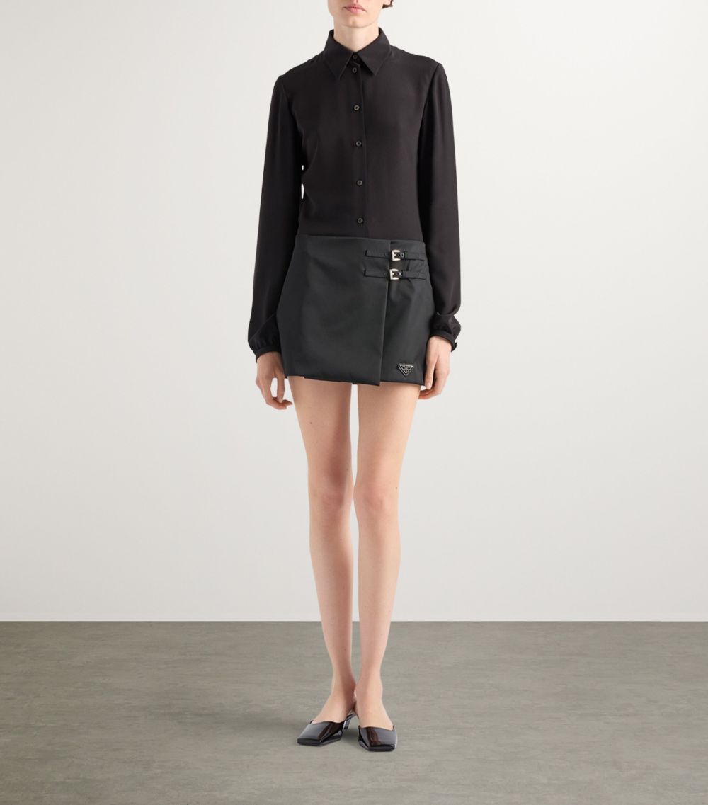 Prada Prada Re-Nylon Wrap Mini Skirt