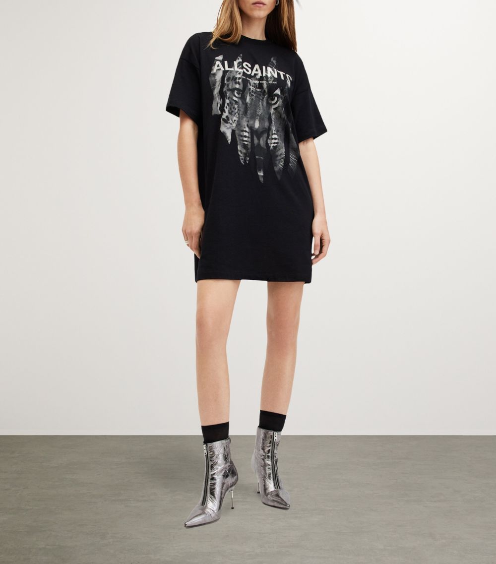 Allsaints Allsaints Leopard Print Riproar T-Shirt Dress