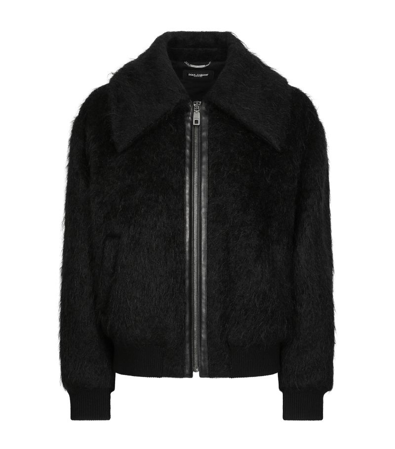 Dolce & Gabbana Dolce & Gabbana Hairy-Texture Bomber Jacket