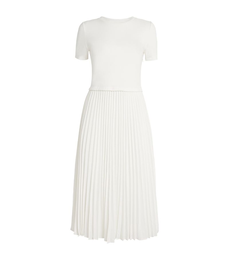  Claudie Pierlot Cotton-Blend Pleated Dress