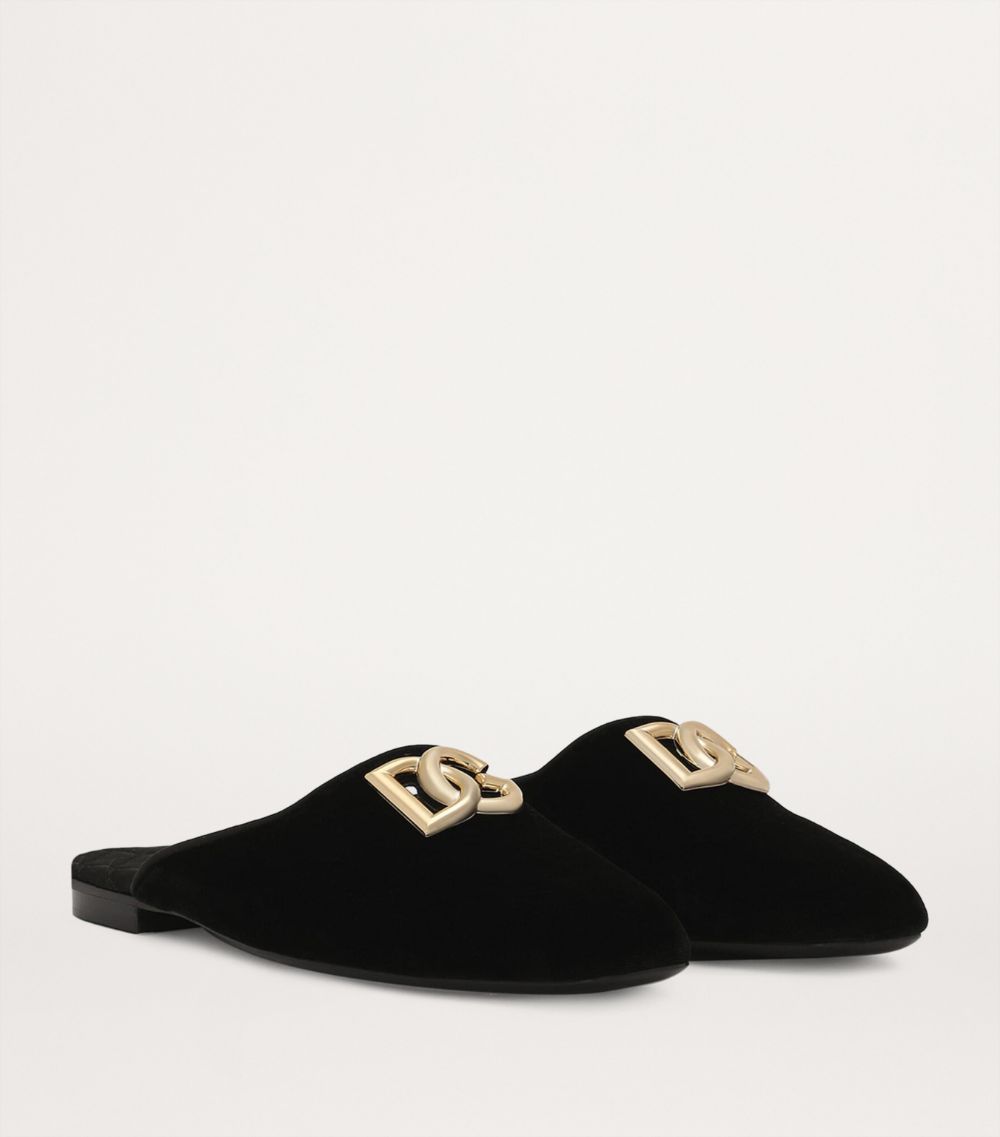 Dolce & Gabbana Dolce & Gabbana Velvet Jackie Mules