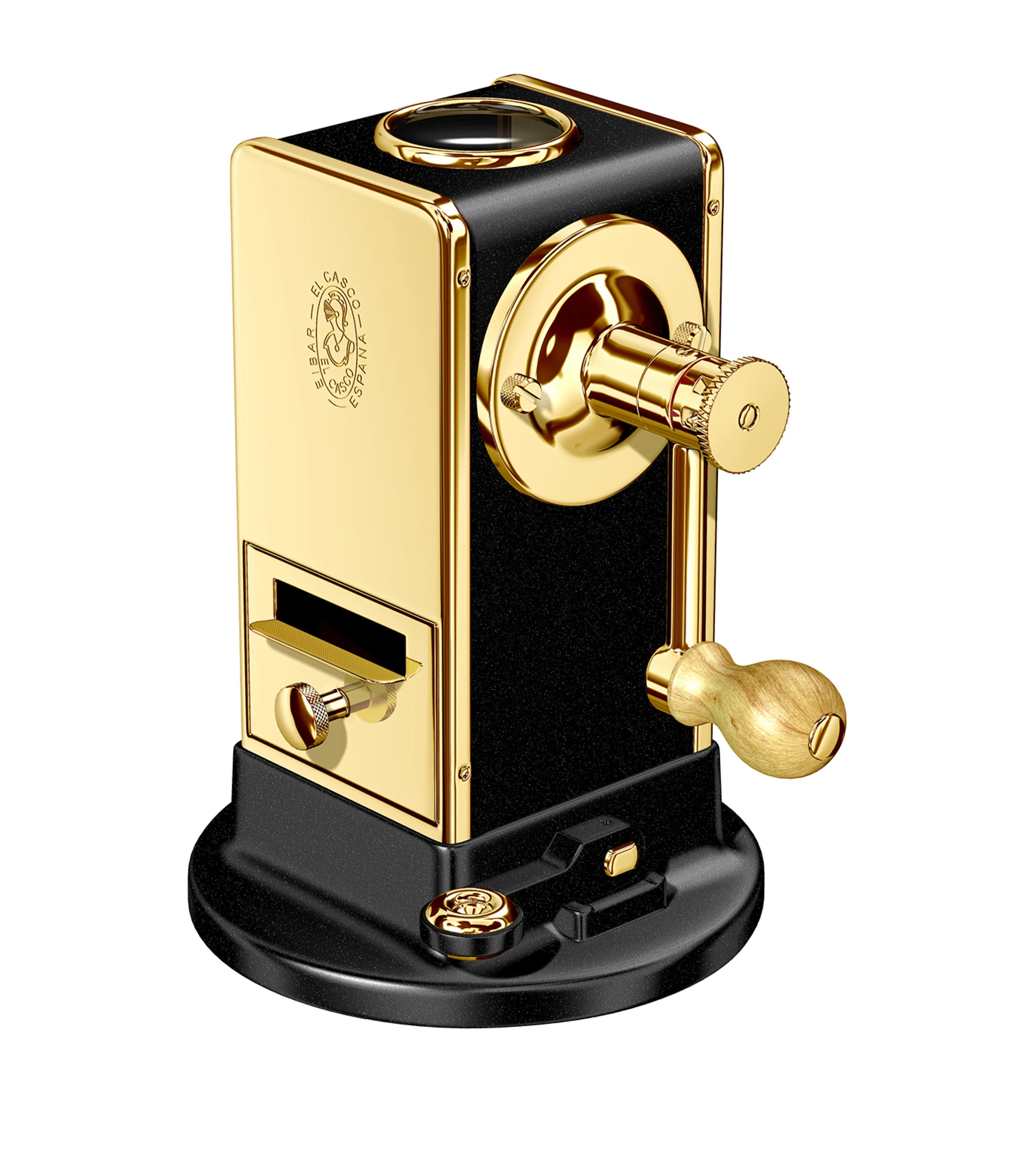 El Casco El Casco Lacquer and Gold-Plated Desk Pencil Sharpener