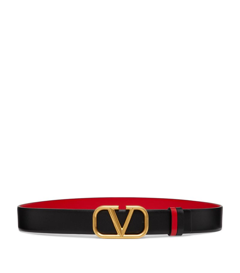 VALENTINO GARAVANI Valentino Garavani Leather Reversible Vlogo Signature Belt